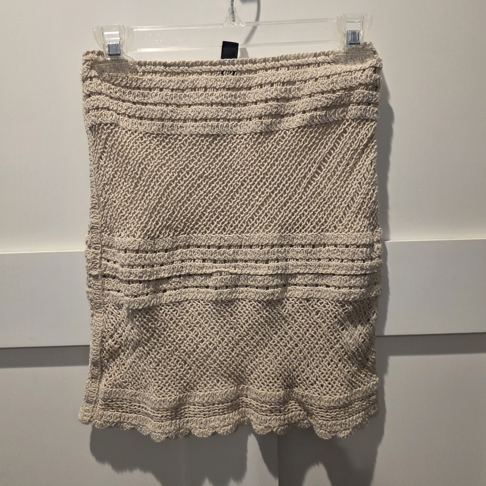 Crochet Skirt Swimsuit Cover Up Small Boho Chic Coastal Cowgirl Y2K Cottagecore